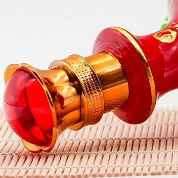 定制一斤裝花瓶形噴涂酒瓶 紅色釉烤金字 內(nèi)容可設計鄆城酒瓶